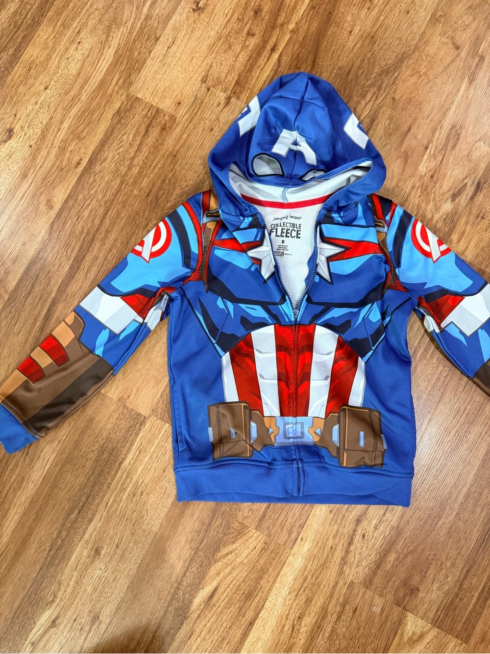 Disney Blue, Red & White Captain America Fleece Hoodie